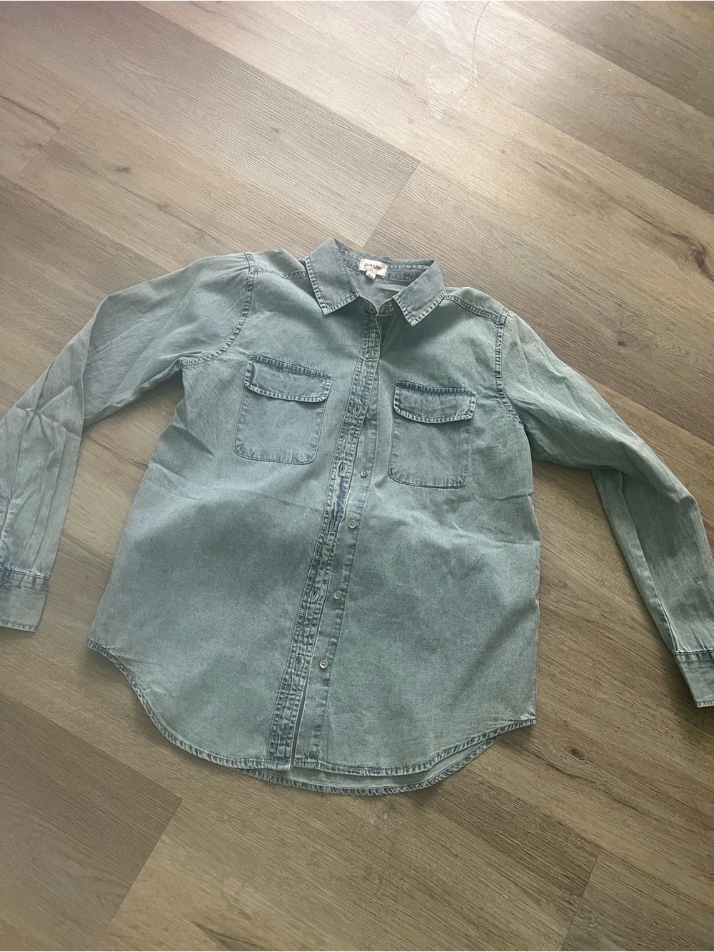 Women’s Light Blue Denim Button-Down Shirt